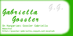 gabriella gossler business card